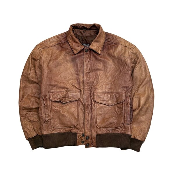 Vintage Adventure Bound by Wilson Leather Brown Bomber Thinsulated Jacket